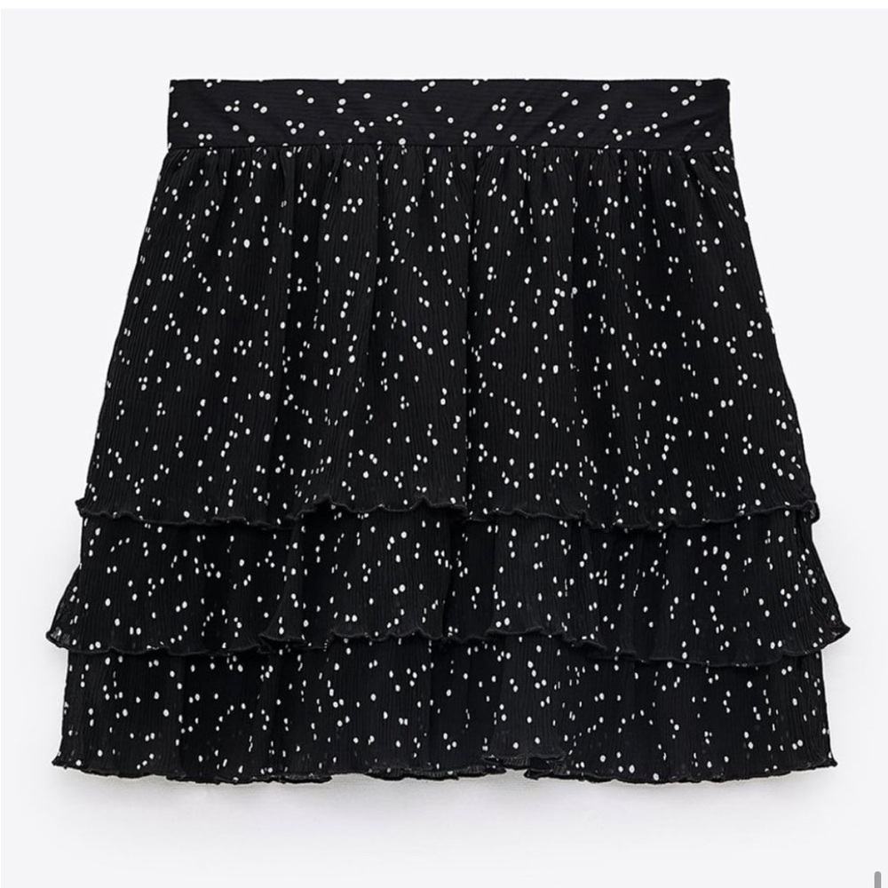 Zara Black and White Polka Dot Skort - Picture 10 of 15
